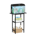 thumbnail image 1 of Zenira 24 inch Aquarium Stand, 2 Tier Heavy Duty, Black, 1 of 8