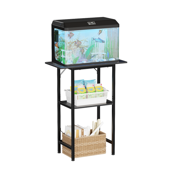 Zenira 24 inch Aquarium Stand, 2 Tier Heavy Duty, Black