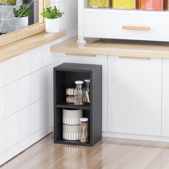 YQ JENMW 2-Tier Storage Shelf,Compact Space-Saving Organizer for Living Room,Bedroom,Kitchen,Office