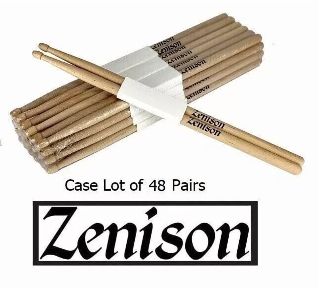 Zenison 48 Pairs- 5B Wood Acorn Tip Maple Drumsticks Professional 24 Drumsticks 96 Drum Sticks