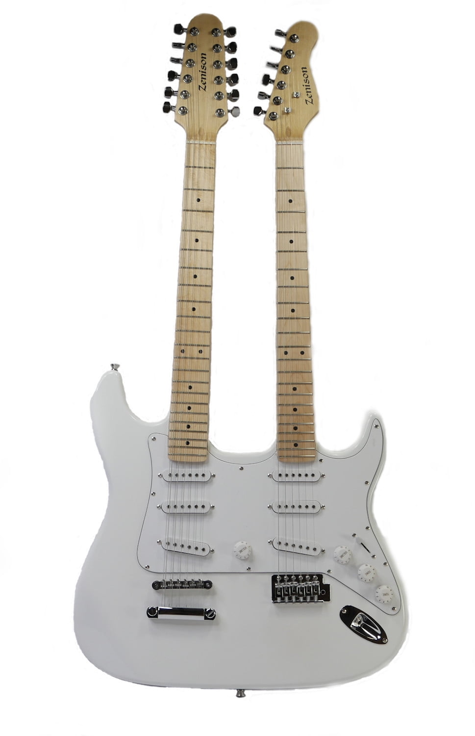 Zenison Double Neck Electric Guitar, White