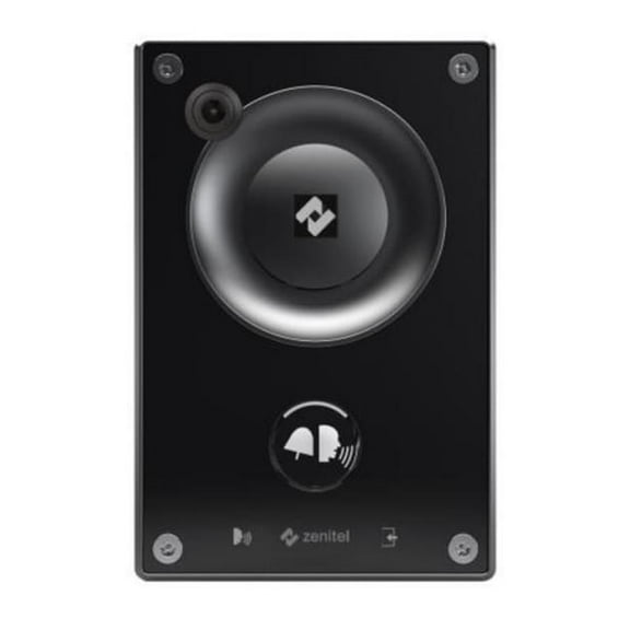 Zenitel 1008315030 TCIV-3 Plus Single Button Video Intercom, Black
