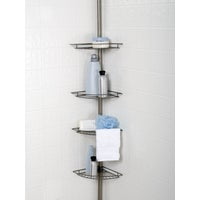 Zenith 4-Shelf Tension Pole Corner Shower Caddy - Pack of 2 Pro Bulk Pack