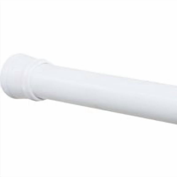 ZENITH/BATHWARE Adjustable 60-Inch Tension Shower Rod, White 608W