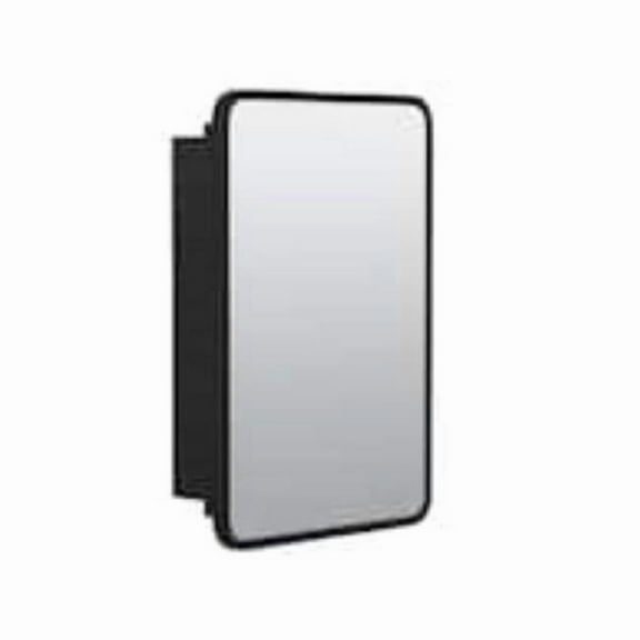 Zenith Home EZMST16 16 x 24 in. Round Corner Brush Nickel Medicine Cabinet