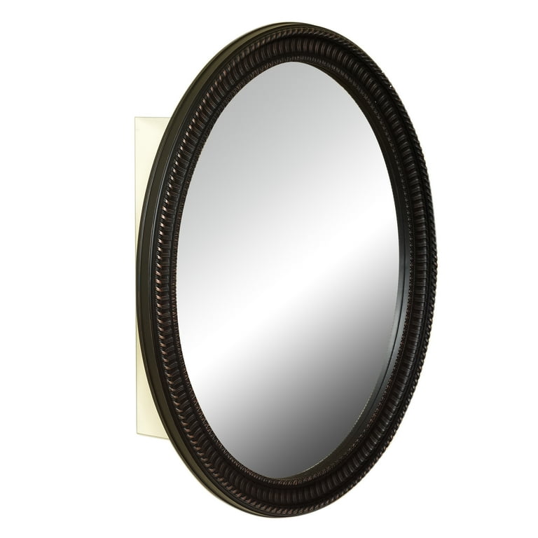 Zenith oval medicine cabinet with poly frame discount