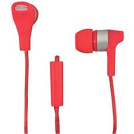 Zenith PM1001SER 3.5mm Stereo Earbuds, Red