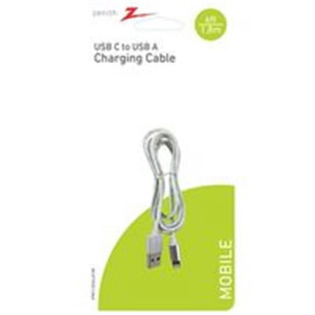 Zenith PM1006UCW USB C to USB Cable, White, 6'