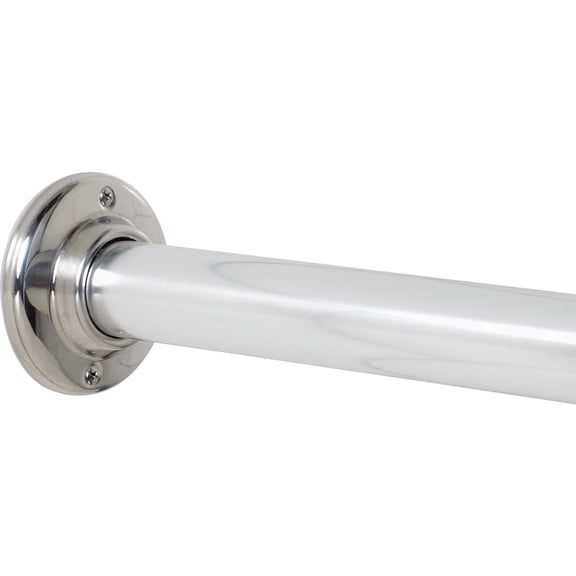 Zenith Products 60P1STL Zenith Bathstyles Chrome Builder Shower Rod - 60 in.