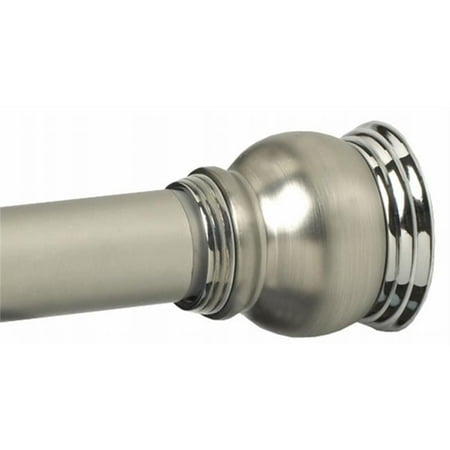 Zenith Products Satin Nickel Finial Shower Rod 663NS