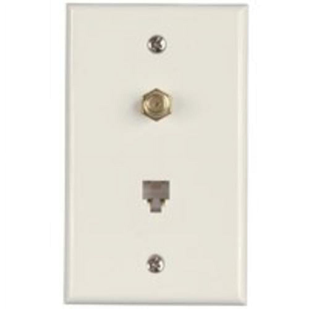 Zenith TW1002CPW Telephone Wall Jack, White