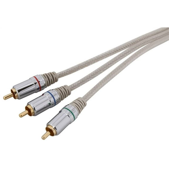 Zenith VC3012COMPON Video Cable, Silver Sheath, 12 ft L