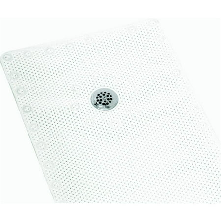 Zenith Zenna Home 24 In. x 24 In. White Shower Mat 76WW