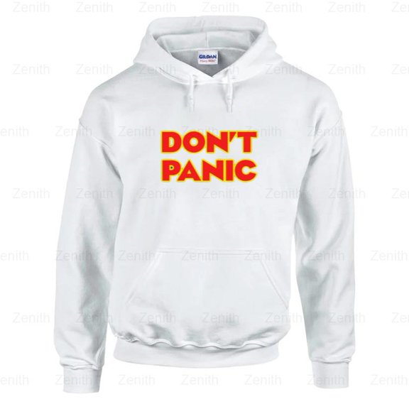 Zenith52 Don't Panic, Hitchhiker's Guide to the Galaxy, Sci-Fi Hoodie, for Unisex, up to size 5XL.