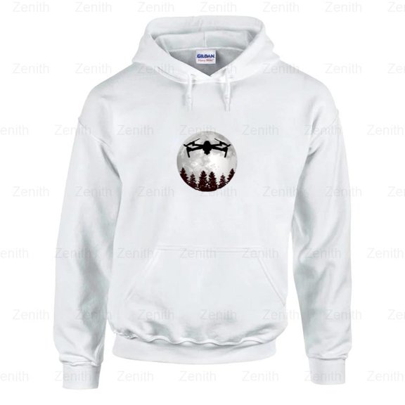 Zenith54 New Listing Drone Pilot -Full Moon- Funny FPV Drone Graphic Hoodie, for Unisex, up to size 5XL.
