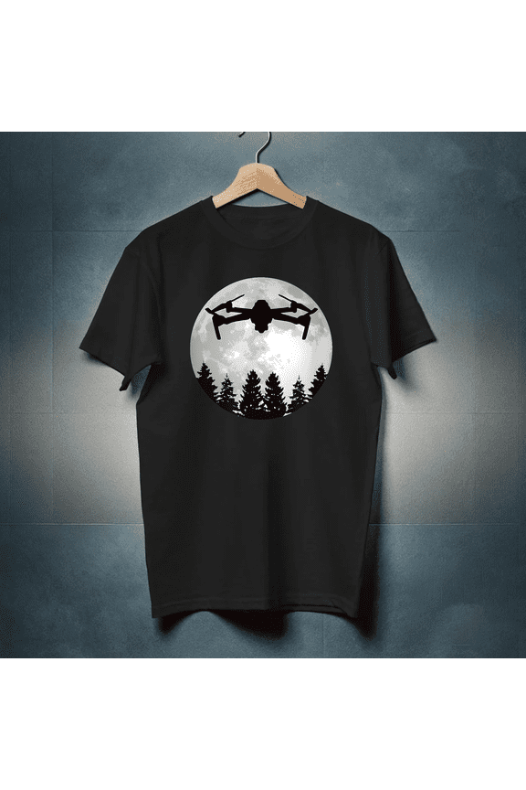 Zenith54 New Listing Drone Pilot -Full Moon- Funny FPV Drone Graphic Hoodie, for Unisex, up to size 5XL.