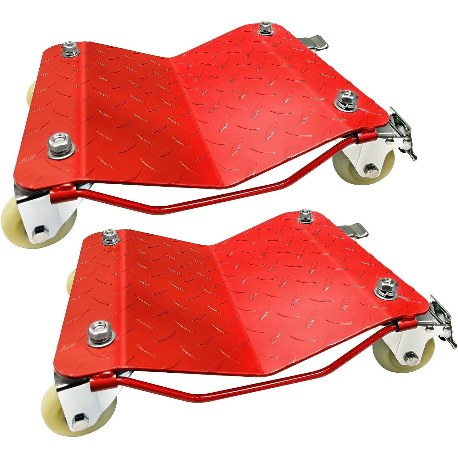 Zenitha Car Dollies Set of 2 Heavy Duty Tire Car Skates Wheel Car Vehicle Car Moving Dolly with