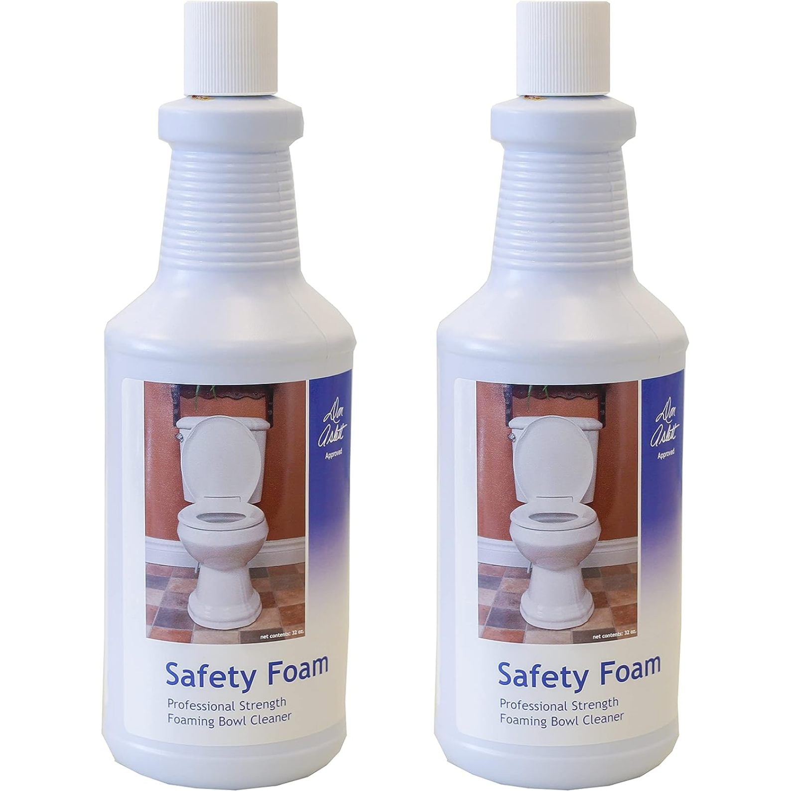 Zenitha Safety Foam Toilet Bowl Cleaner (32 Oz Bottle, Pack of 2