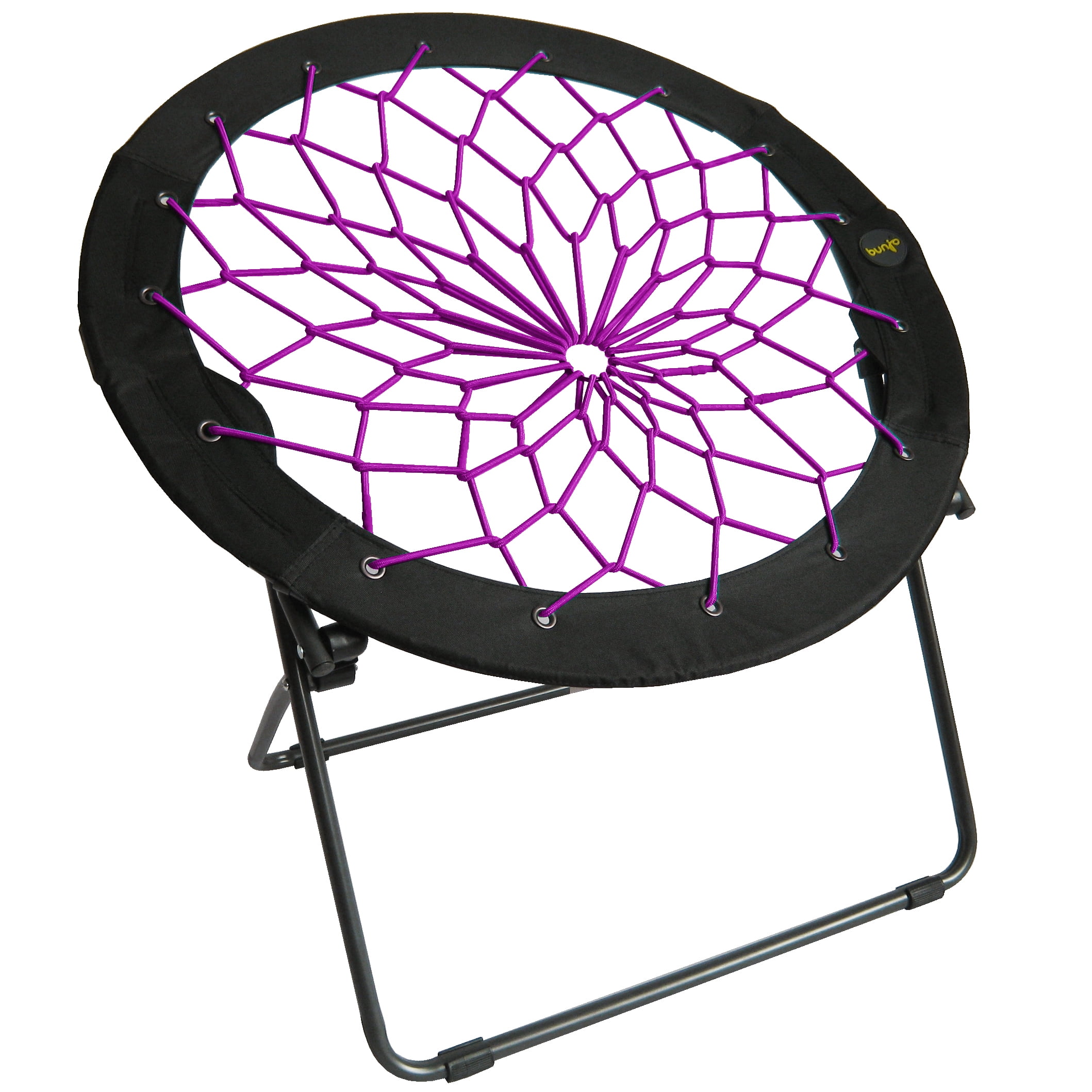 Plum and Black Bungee Folding Dish Chair
