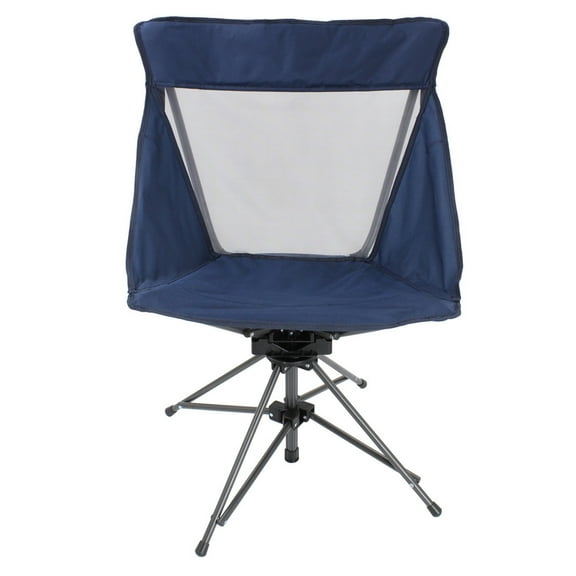 Zenithen Limited Portable Swivel Mesh Folding Chair, Navy (225lb Capacity)