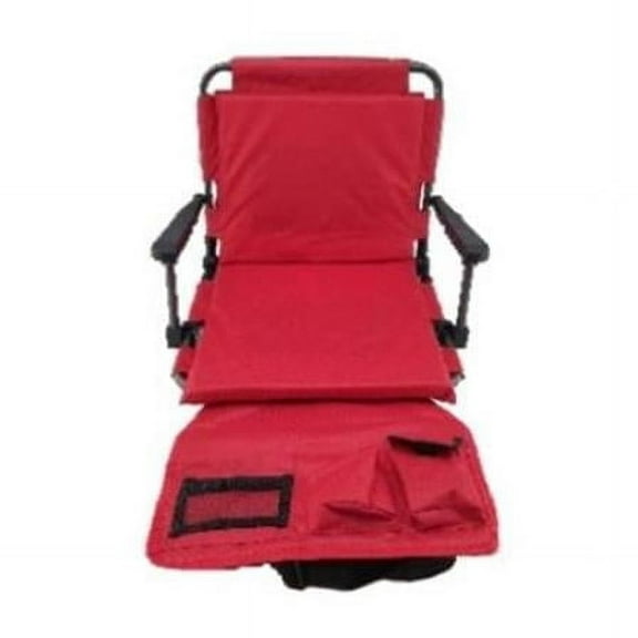 Zenithen USA 121270 29.9 in. Dark Red & Gun Metal Gray Heated Stadium Seat, Pack of 6