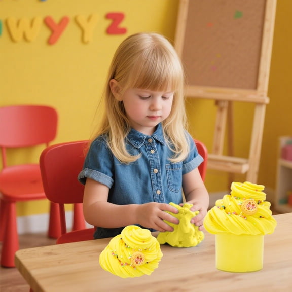 Zenithome 1.96In X 1.65In X 1.65In Ultra Soft Butter Smooth Stretchy Vivid Blue Furry Cloud Slime for Sensory Play Stress Relief Creative Diy Craft