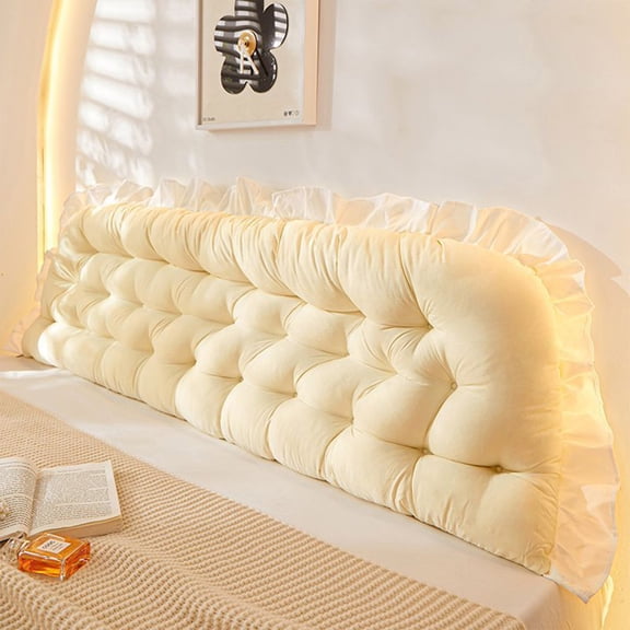 Zenithome 19.7x47.2in Large Soft Bed Headrest Cushion For Bedroom Use with Plush Back Support Design