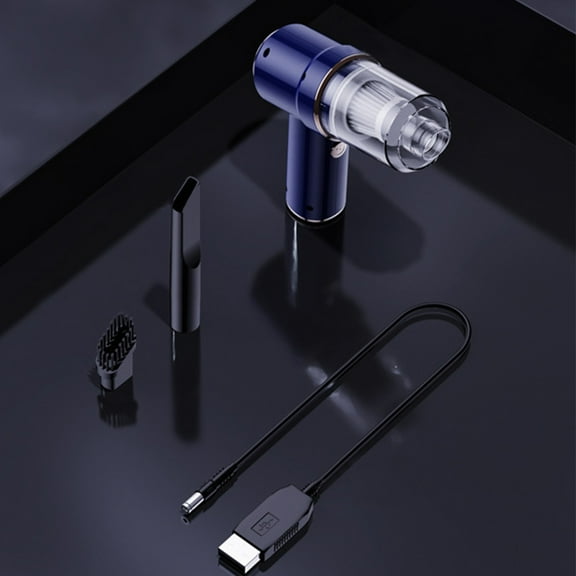 Zenithome 2-in-1 Car Home Office Vacuum, 7.08x6.22x2.59in, Blue ABS, 42000rpm, 2 * 1800mAh, for Pet Hair & Debris Cleaning