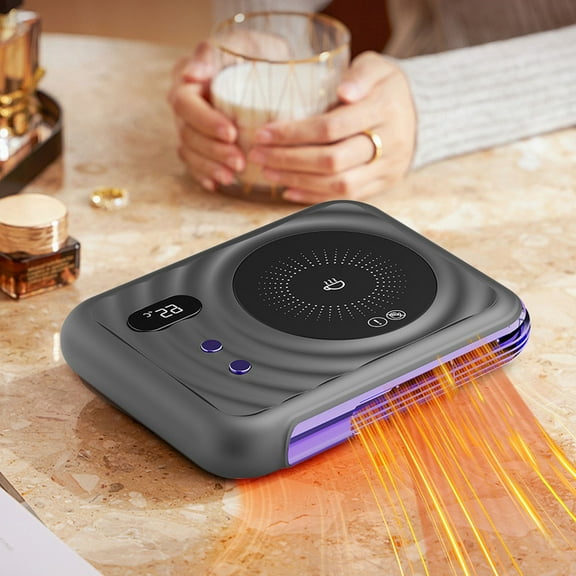 Zenithome 2-in-1 Household Heater Office Desk Constant Temperature Automatic Insulation Warm Hot Milk Heater with 3 Temperature Settings 20W 220V