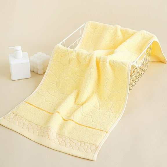 Zenithome 29.53x13.78in Thickened Soft Absorbent Plain Towel for Household Use 75x35cm Cotton Wash Face Gift Towel​