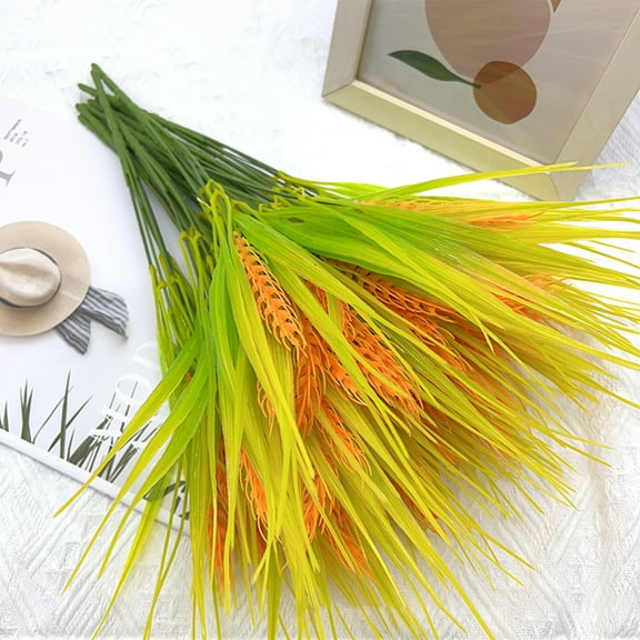 Zenithome 5-Pack Artificial Wheat Stems, 43cm Realistic Faux Wheat Decor for Indoor Home Decoration, Floral Arrangements, Table Centerpieces, Wreaths and Garlands