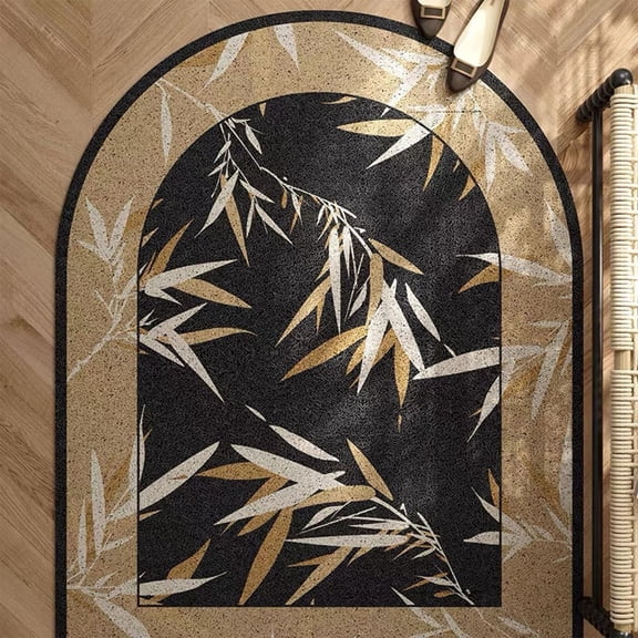 Zenithome Ancient Style Entry Door Floor Mat, Non-Slip Scraping Mud Mat, Durable PVC Household Entrance Mat, Low Profile Easy to Clean, 60x40cm