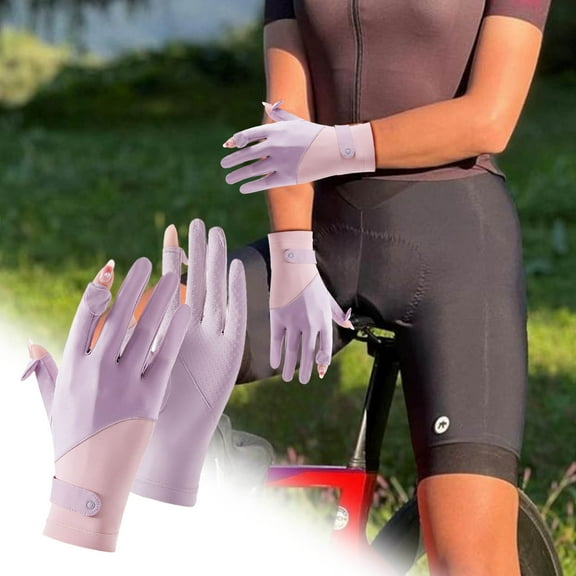Zenithome Black Summer Women Sun Protection Gloves Thin Breathable Soft Cool Touchscreen for Driving Cycling Hiking In Hot Days