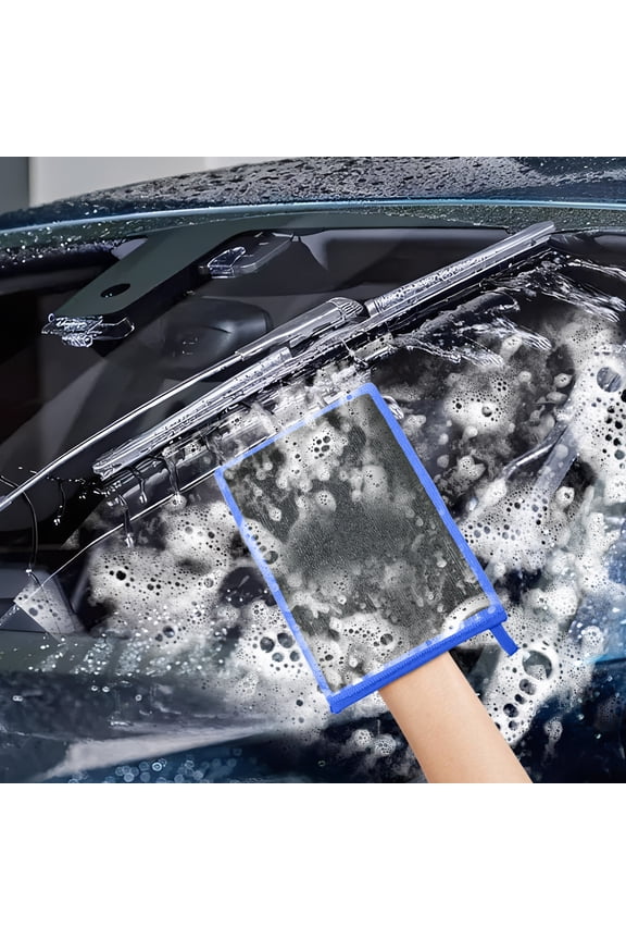 Car Wash Mud Grinding Glove Reusable Durable Effective Black 8.3 X 5.9 In for Removing Paint Rust Bird Droppings Asphalt