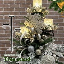 Zenithome Christmas Candle Holder Unique Christmas Tree Decorations Metal Base Stand Festive Tabletop Home Ornaments