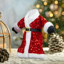 Zenithome Christmas Sequin Wine Bottle Cover, Velvet & Glitter Holiday Party Decor, Reusable Festive Table Centerpiece for Home, Restaurant, Hotel Decorations