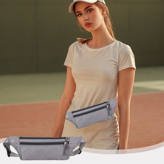 Zenithome Compact Adjustable Crossbody Waist Bag - Waterproof Nylon Phone Belt Bag for Travel, Work, Daily Use (22x10x1cm), Wallet Replacement