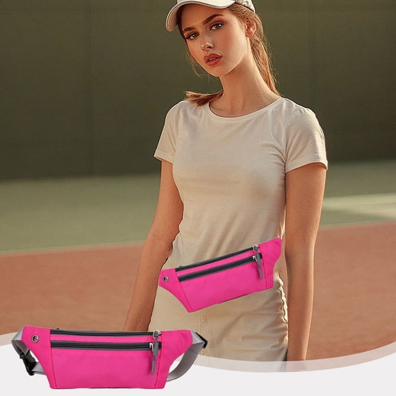 Zenithome Compact Adjustable Crossbody Waist Bag - Waterproof Nylon Phone Belt Bag for Travel, Work, Daily Use (22x10x1cm), Wallet Replacement
