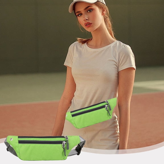 Zenithome Compact Adjustable Crossbody Waist Bag - Waterproof Nylon Phone Belt Bag for Travel, Work, Daily Use (22x10x1cm), Wallet Replacement