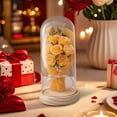 thumbnail image 1 of Zenithome Delicate Elegant Timeless Pink Red Purple Yellow Preserved Rose Bouquet 8.46x4.33x4.33 In for Desktop Gift Holiday Decor, 1 of 6