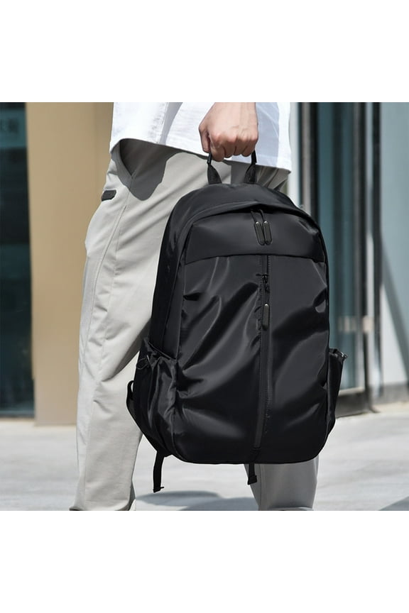 Durable Nylon Laptop Backpack 15.6 Inch Travel Business Daypack with USB Charging Port, Spacious Compartment for Office Work Essentials & Tech Accessories