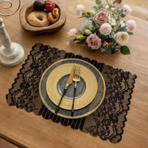 Zenithome French Lace Table Runner Placemat Polyester Decorative Dining Tablecloth Hollow Out Design Elegant Home Decor Protection