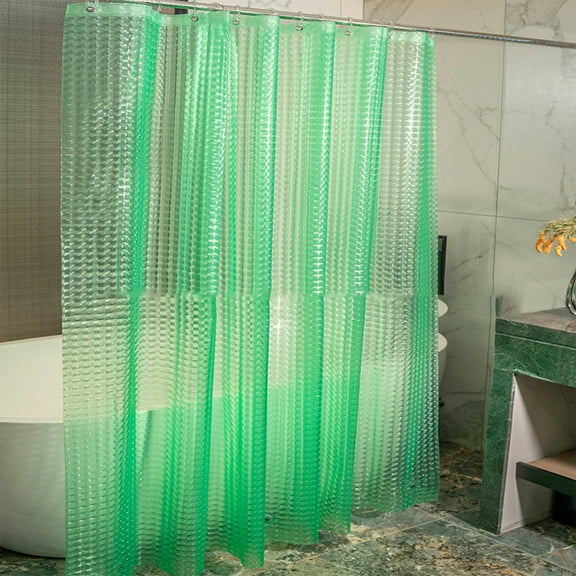 Zenithome Frosted Waterproof EVA Shower Curtain Liner with Weighted Magnets, 180x180cm Standard Size, Rustproof Grommets, PVC-Free Bathroom Decor