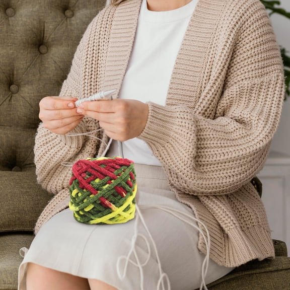 Zenithome Hand Woven Thick Ice Bar Yarn 100G 5Mm 325M Long Soft Strong Bright Lustrous For Crochet Sweaters Dolls And Scarves