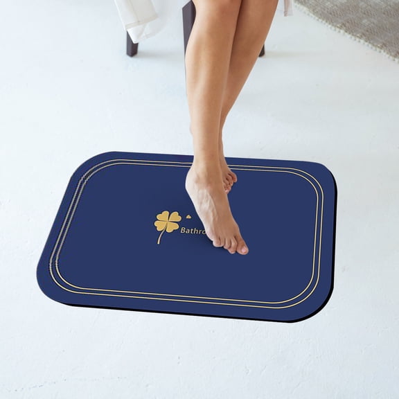 Eazy Household Bathroom Mat Fast Dry Soft Stretchy Non Slip Absorbent for Bathroom Entrance Balcony 19.68 X 31.5 In