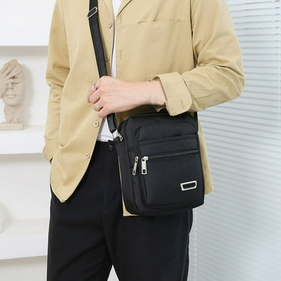 Zenithome Lightweight Cloth Crossbody Sling Bag for Men Women, Versatile Chest Pack for Fitness Cycling Outdoor Travel, Multi-Pocket Front Shoulder Bag