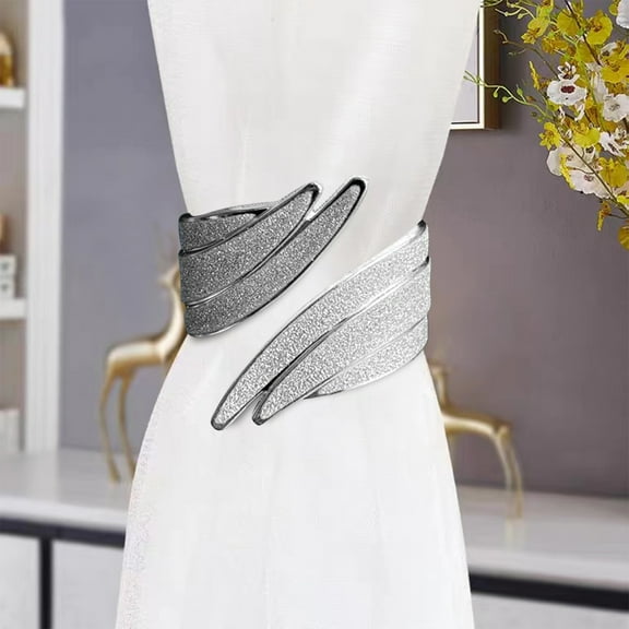 Zenithome Metal Diamond Curtain Tiebacks Set, Alloy Drapery Holders for Sheer Window Treatments, Home Office Decorative Tie Backs, 1PC