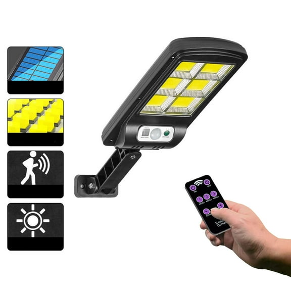 Zenithome Motion Sensor Solar Outdoor Lights, IP65 Waterproof Security Light with Remote Control, 3 Lighting Modes for Wall Fence Yard Garden Patio Front Door