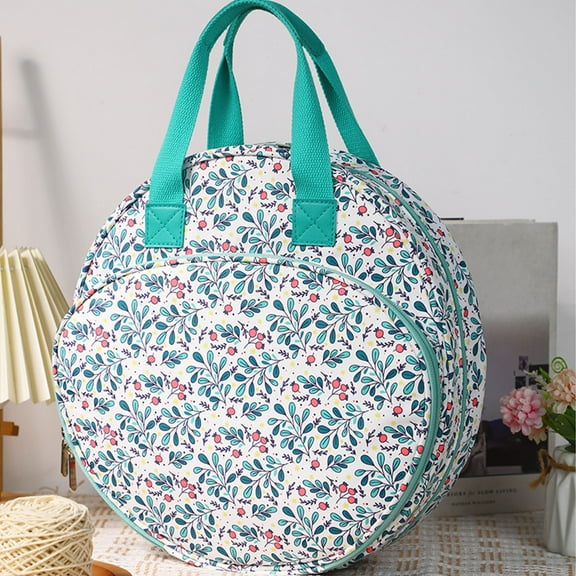 Zenithome Multi-Layer Waterproof Embroidery Tool Storage Tote Bag, Large Capacity Organizer with Zipper for Craft Supplies, 35x35x6cm Oxford Cloth