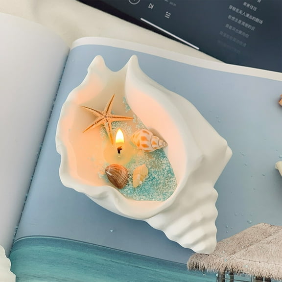 Zenithome Natural Conch Soy Wax Gel Candle Fragrant Relaxing Smooth Calming for Home Spa and Gift Giving